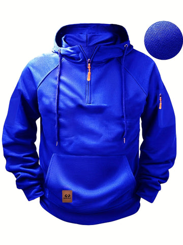 New Multi Pocket Zipper Fleece Dropped Shoulder Hooded Sweatshirt Men's Women's Plus Size Loose Pullover Fashion Sweatshirt Zen fit plus