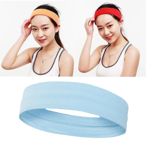 Men Sport Elastic Headbands Thick Non-Slip Sweatband Sports Gym Headband Women Men Breathable Basketball Fitness Yoga Hair Band - Zen Fit Plus