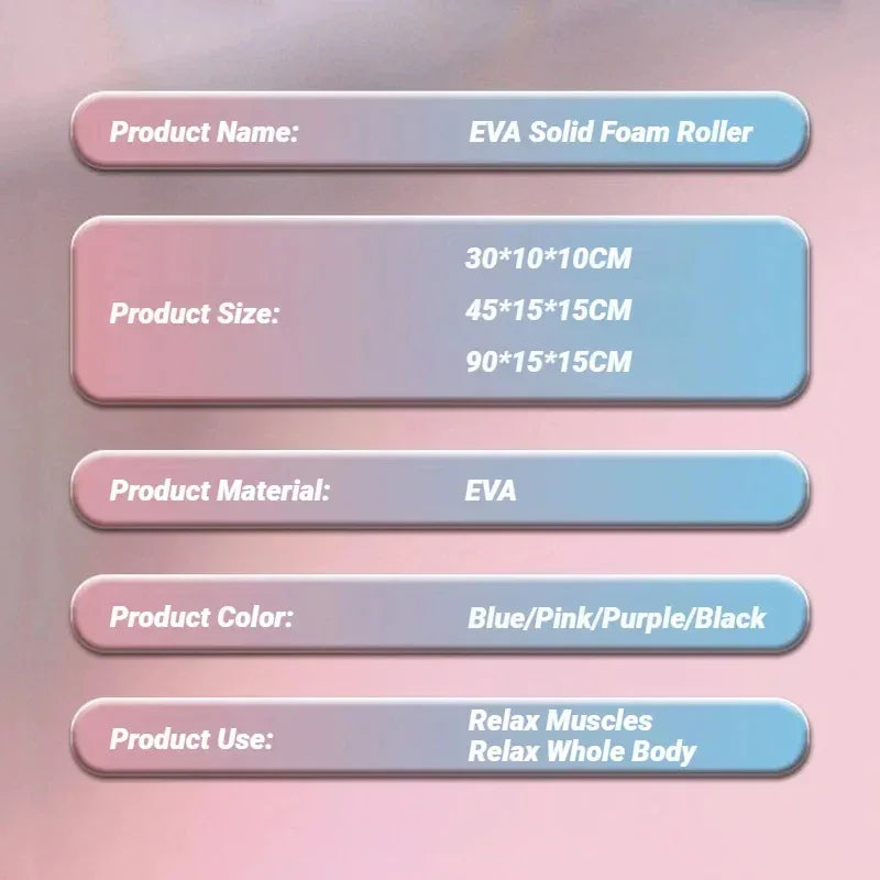 Hexagonal Yoga Roller: Round EVA Foam Cylinder for Pilates & Enhanced Home Workouts (Diameter 9.5cm, Length 29.7cm) - Zen Fit Plus