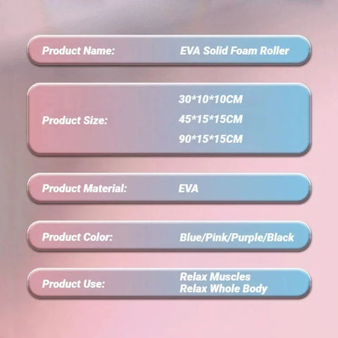 Hexagonal Yoga Roller: Round EVA Foam Cylinder for Pilates & Enhanced Home Workouts (Diameter 9.5cm, Length 29.7cm) - Zen Fit Plus