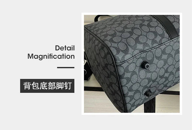 PU Leather Gym Bag Travel Totes Duffle Women Sports Fitness Business Casual Luggage Handbag Outdoor Shoulder Weekend Bag for Man - Zen Fit Plus