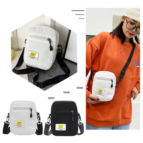 Unisex Crossbody Bag Oxford Cloth Diagonal Shoulder Bags Solid Color Satchels Fashion Leisure Trend Square Sling Handbags - Zen Fit Plus