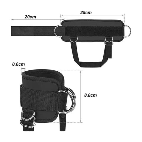 1Pc Padded Ankle Straps Ankle Straps for Cable Machines Single/Double D-Ring Fitness Ankle Cuffs for Leg Extensions - Zen Fit Plus