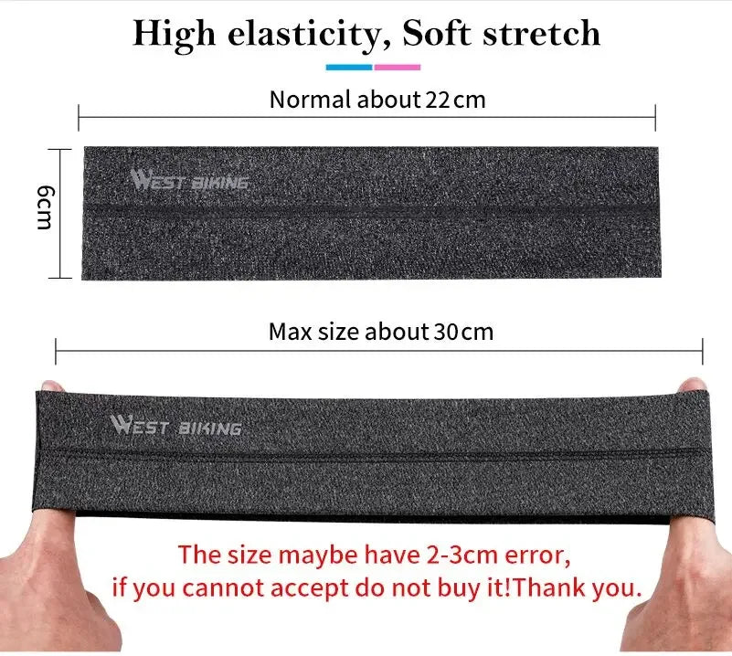 WEST BIKING Sports Headband Anti-slip Sweat Absorbing Elastic Sweatband Quick Dry Men Women Running Fitness Gym Cycling Headwear - Zen Fit Plus