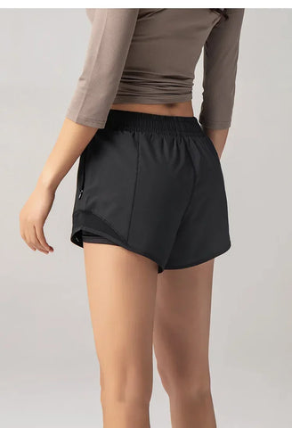 2024 Sport Shorts Women Sportswear Double-deck Running Shorts Yoga Bottoms Summer Gym Fitness Training Jogging Short Pants - Zen Fit Plus