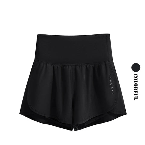 DRUR Running Short Women Gym Shorts 2 in 1Elastic Waist Shorts With Pocket Female Tennis Sportswear Fitness Clothes Jogger Pant Zen fit plus
