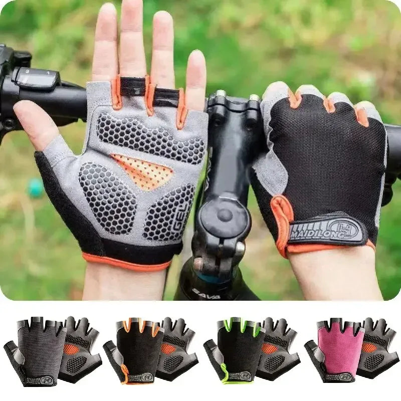 Men's Breathable Anti-slip Cycling Bicycle Gloves Half Finger Women's Gym Mitten Fitness Sport Training Fitness Gloves - Zen Fit Plus