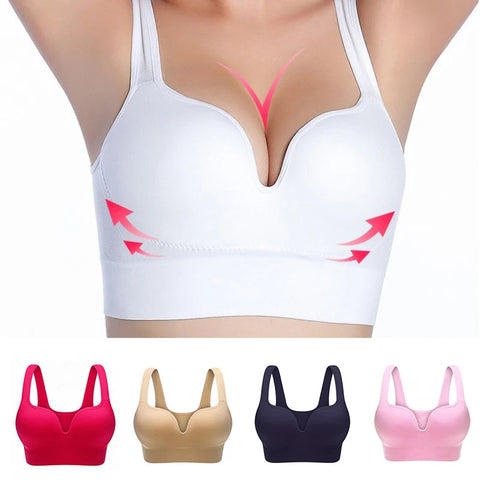 Women Wireless Sports Bra Fitness Running Vest Gym Workout Underwear Padded Tops Bralette Breathable Brassiere Push Up Bras Zen fit plus