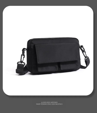 Minimalist Black Shoulder Bag Retro Male Nylon Crossbody Bags Men's Small Messenger Bag for Men Suitable for Daily Use - Zen Fit Plus