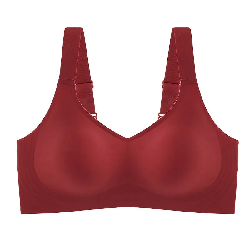 Beautiful Back Large Size Soft Support Push-up Bra For Women, Seamless One-piece, Wire-free, Adjustable Sports Thin Bra Zen Fit Plus
