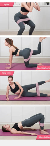 Fabric Resistance Hip Booty Bands Glute Thigh Elastic Workout Bands Squat Circle Stretch Fitness Strips Loops Gym Yoga Equipment - Zen Fit Plus