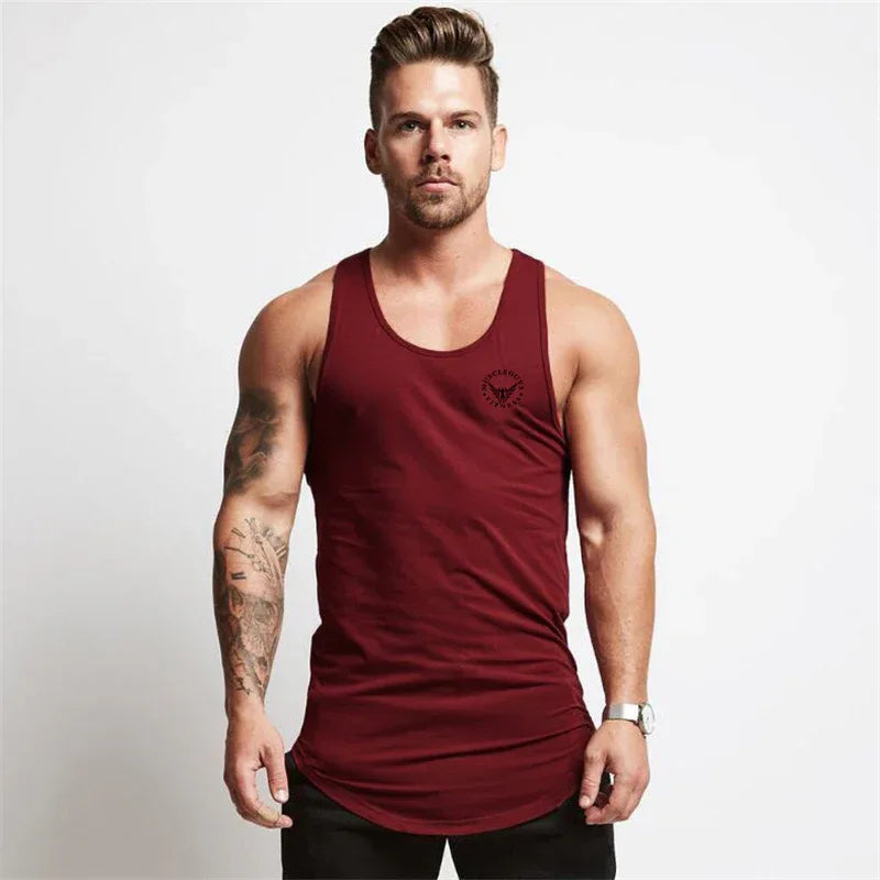 Cotton Material Summer Fitness Sports Vest Men's T-shirt Comfortable Bottoming Sweatshirt Workout Clothes - Zen Fit Plus