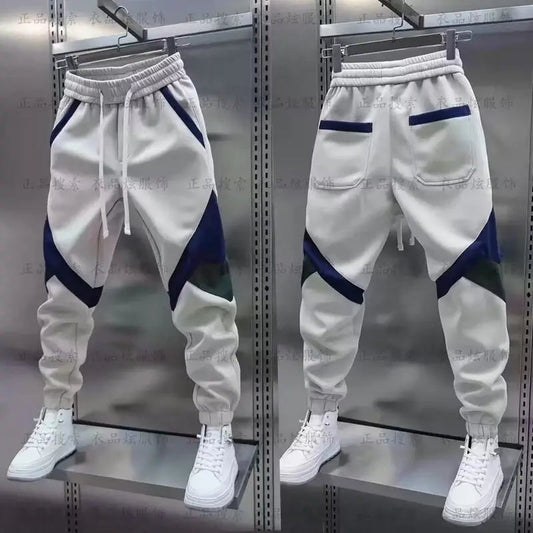 Patchwork Fashion Jogger Sweatpants 2024 Autumn New Outdoor Casual Trousers Cotton Harem Pants Elastic Waist Men's Clothing Zen fit plus