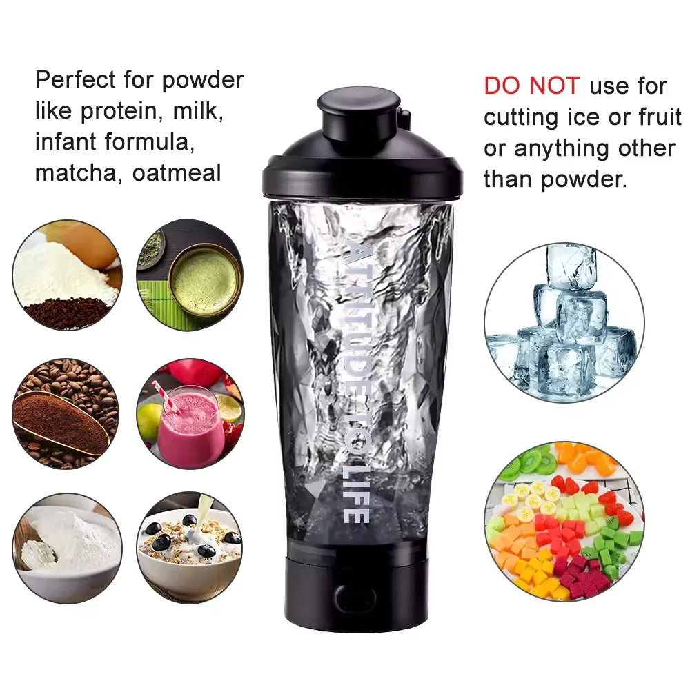 Electric Protein Shaker Bottle, USB Rechargeable Blender Bottles, BPA Free, Tritan Portable Blender Cup, 650ml Zen fit plus
