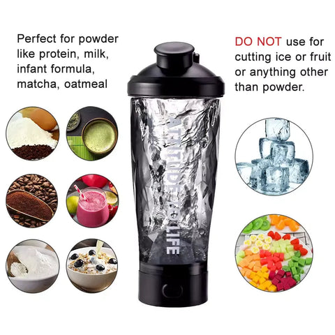 Electric Protein Shaker Bottle, USB Rechargeable Blender Bottles, BPA Free, Tritan Portable Blender Cup, 650ml Zen fit plus