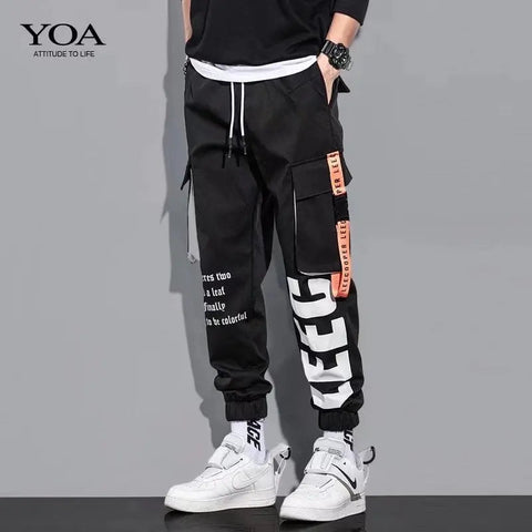 Classic Design Multi Flap Pockets Cargo Pants,Men's Loose Fit Drawstring Harem Cargo Jogger Pants oversized pants men and women Zen fit plus