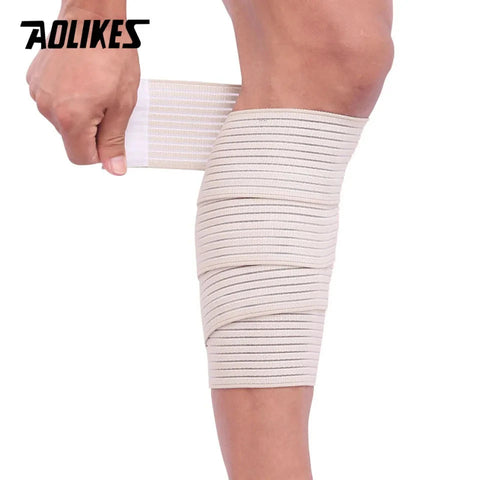 AOLIKES 1PC 40-180cm Compression Bandage Protector Knee Support Brace Sports Elastic Elbow Straps Leg Bands Bandage Workout Wrap Zen fit plus
