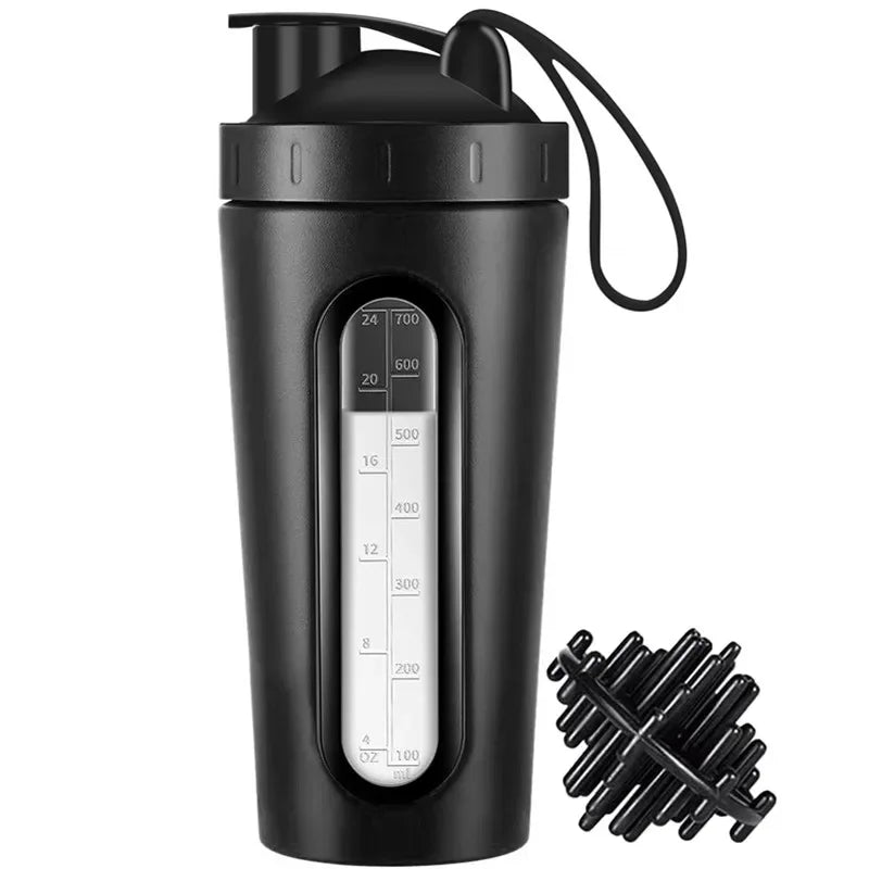 28oz Protein Shaker Bottle Portable BPA Free Leak Proof Sport Cup with Visible Window and Mixing Ball for Gym Fitness Workout - Zen Fit Plus