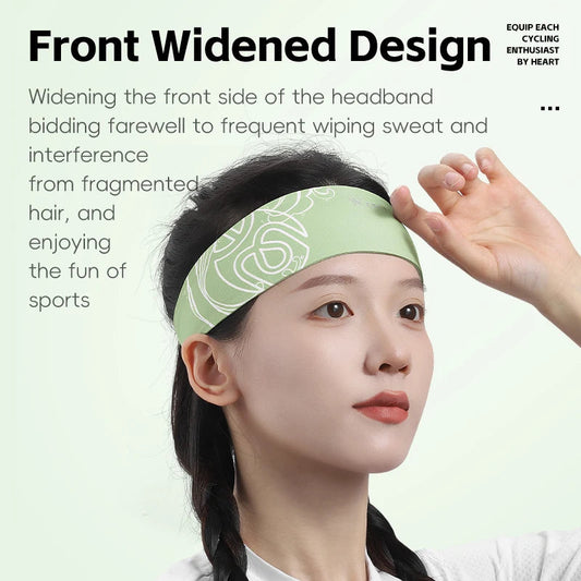 WEST BIKING Outdoor Sports Headband High Elastic Non-slip Moisture Wicking Headband Men Women Running Cycling Fitness Headwear Zen fit plus