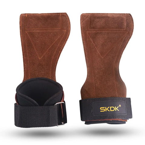 Gym Grips For Men Women Cowhide Palm Guards Weightlifting Fitness Workout Gloves Grips with Wrist Wraps Training Equipment Zen Fit Plus