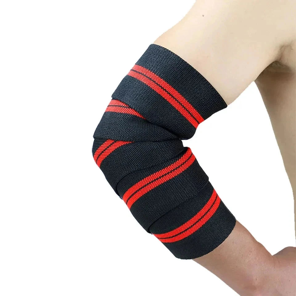 LOOGDEEL Elastic Elbow Sleeve Bandage Weightlifting Powerlifting Bodybuilding Arm Wrap Brace Strap Compression Elbow Support Pad Zen Fit Plus