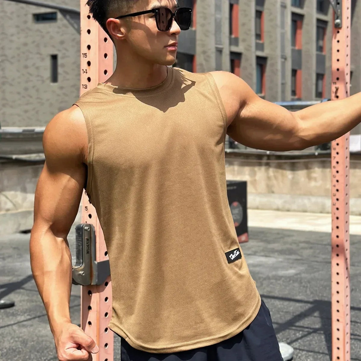 2025 Summer New Trend Men tank top Pullover Round Neck Mesh Bottom Shirt Sports Fitness Top Sleeveless Vest Quick Dry undershirt - Zen Fit Plus