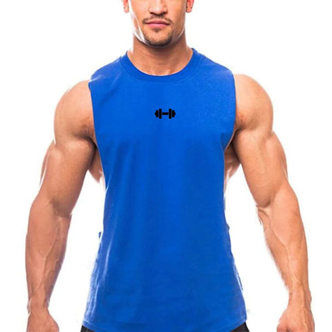 Gym Fitness Training Vests Cotton Breathable Side Slits Tank Tops Mens Bodybuilding Muscle Sleeveless Singlets Workout Shirts Zen fit plus