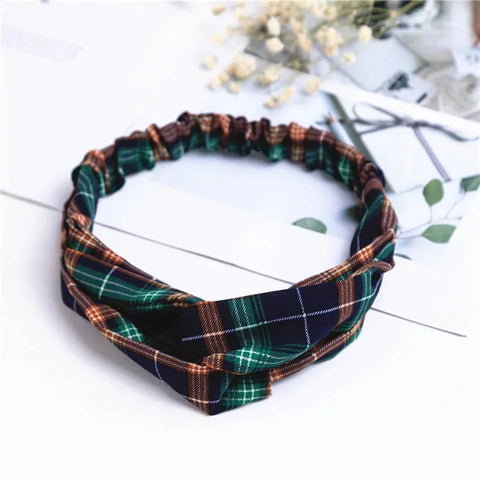 Fashion Women Girls Summer Bohemian Hair Bands Print Headbands Vintage Cross Turban Bandage Bandanas HairBands Hair Accessories Zen Fit Plus