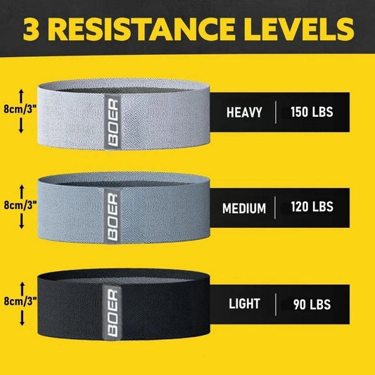 3PCS Fitness Rubber Band Elastic Yoga Resistance Bands Set Hip Circle Expander Bands Gym Fitness Booty Band Home Workout Zen fit plus