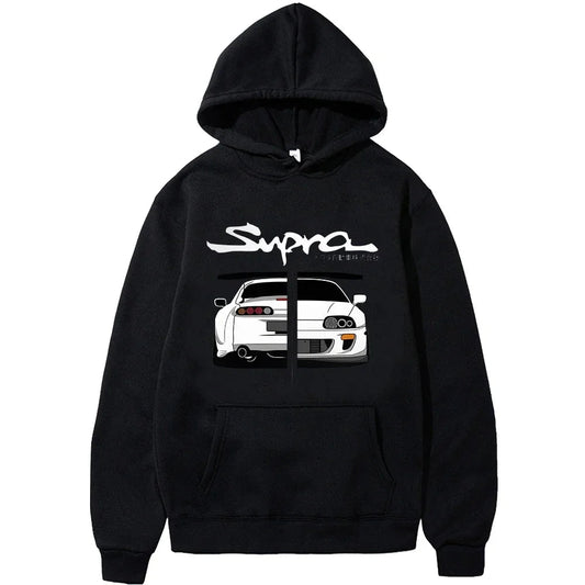 Initial D Supra Hoodies For Men And Women, Manga Print Loose Casual Sweatshirt, Long Sleeve, Japanese Style, Spring Autumn S-3xl Zen fit plus