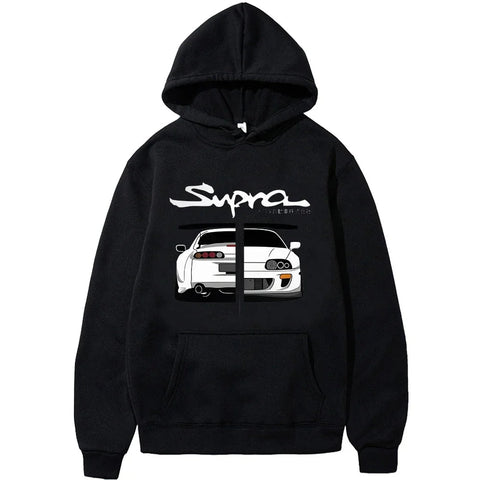 Initial D Supra Hoodies For Men And Women, Manga Print Loose Casual Sweatshirt, Long Sleeve, Japanese Style, Spring Autumn S-3xl Zen fit plus