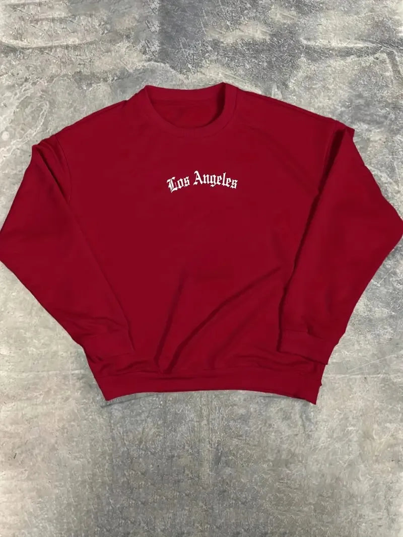 The new men's round-neck hoodie for Spring and Autumn 2025 features street fashion and soft 3D letter pattern printing Zen Fit Plus