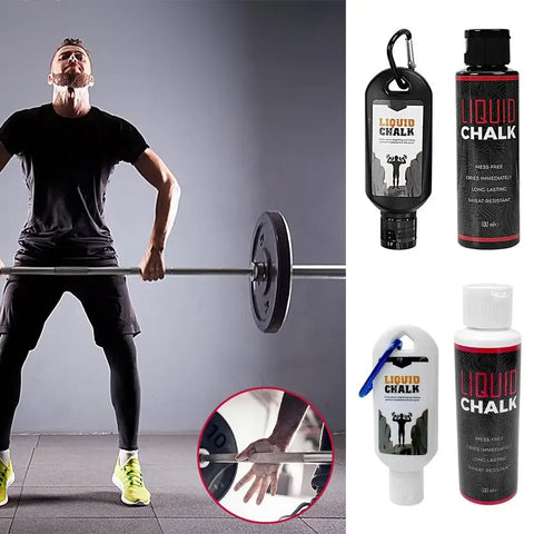 50ml/100ml Liquid Chalk Sweat-Resistant Workout Magnesium Powder Anti-slip Cream Grip Weight Lifting Climbing Gym Sports Chalk - Zen Fit Plus