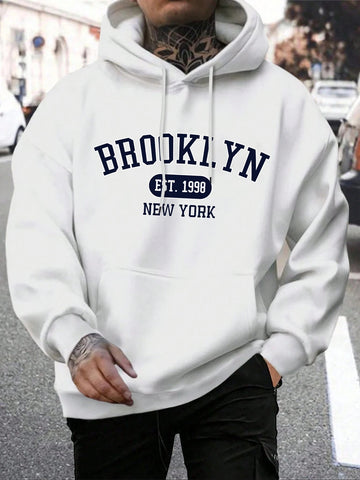 Brooklyn Est 1998 New York Printing Men Hoodies Harajuku Crewneck Hoodie Fashion Oversize Hoody Autumn Comfortable Tracksuit Zen fit plus