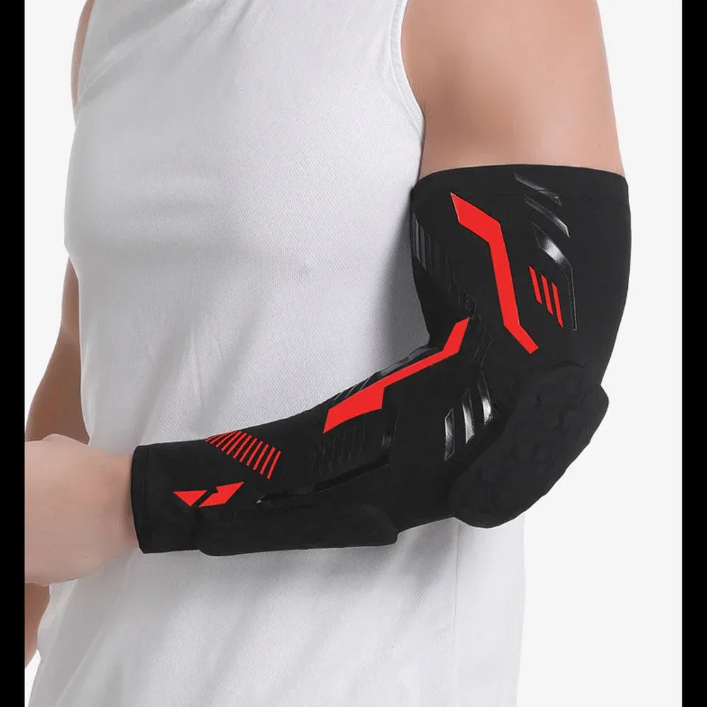 1 Pcs Sports Padded Arm Sleeves Protective Compression Elbow Pad Basketball Football Volleyball Soccer Gym Sport Arm Guards Home - Zen Fit Plus