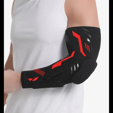 1 Pcs Sports Padded Arm Sleeves Protective Compression Elbow Pad Basketball Football Volleyball Soccer Gym Sport Arm Guards Home - Zen Fit Plus