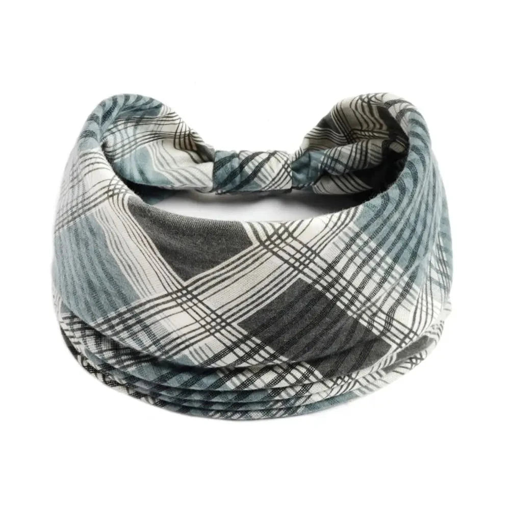 Bohemia Print Wide Headbands New Vintage Elastic Knot Turban Headwrap for Women Girls Soft Print Yoga Bandana Hair Accessories Zen Fit Plus