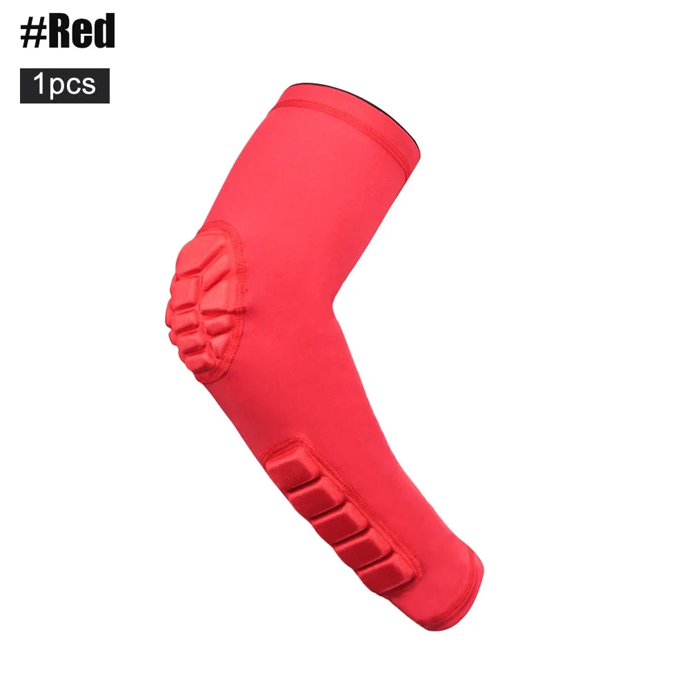 1Pcs Elbow Pads Compression Shooter Sleeves Men Women Arm Sleeve with Pad for Basketball Football Volleyball Cycling Running Zen fit plus