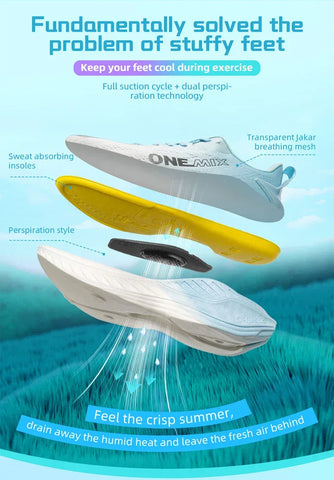 Onemix New Color Male Racing Breathable Cushioning Non-Slip Summer Jogging Shoes Men Lightweight Women Gym Shoes Outdoor Shoes - Zen Fit Plus