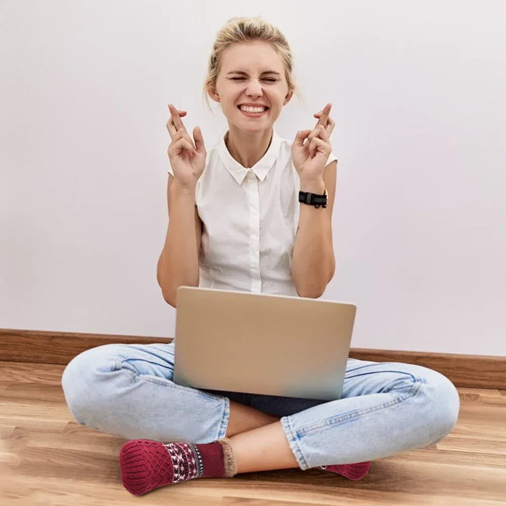 Winter Women Warm Men’s Socks Thickened Thermal Ski Non-slip Soccer Stockings Indoor Home Floor Slippers Sock for Christmas - Zen Fit Plus