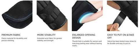 1Pcs Adjustable Wristband Wrist Support Wrist Brace Sport Left Right Hand Wrist Support for Fitness, Weightlifting & Pain Relief - Zen Fit Plus