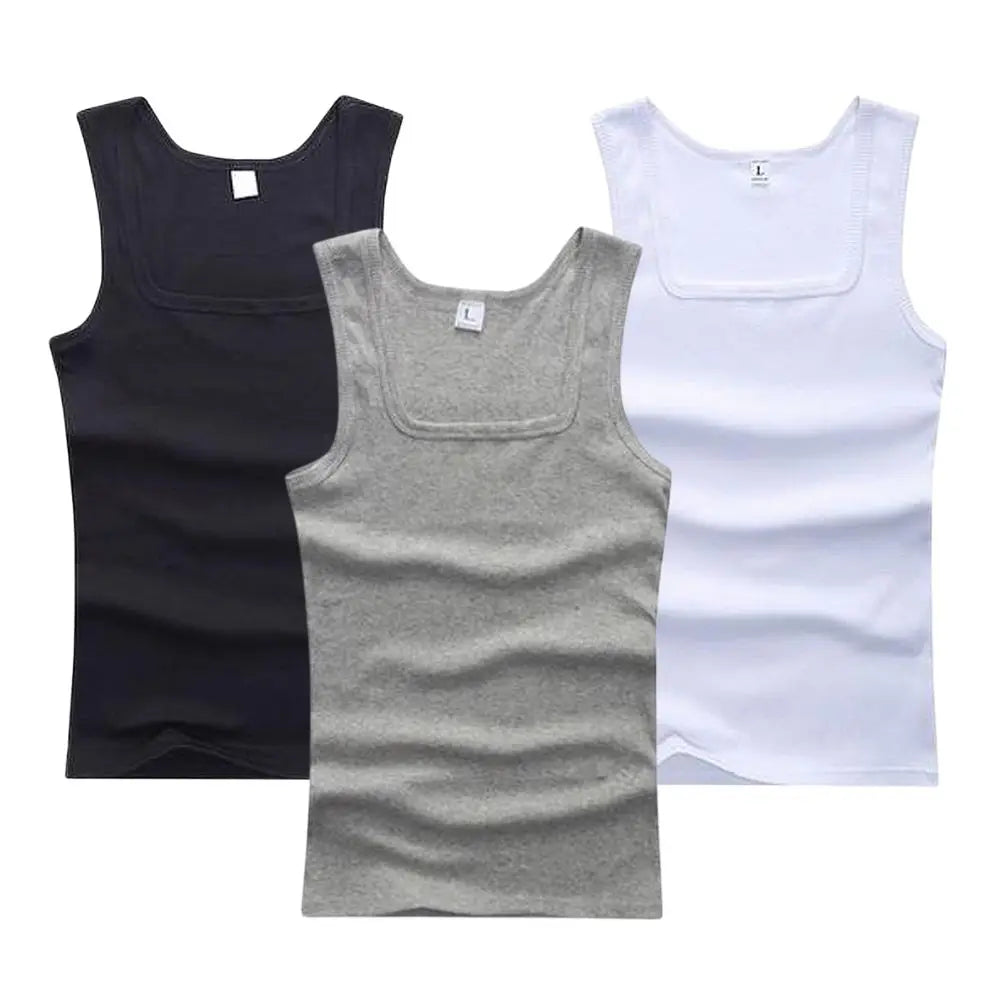Hot Sale Summer Male clothes Women Basic Elastic tank top Pure Cotton Sleeveless Men's t-shirt Bodybuilding Fitness T-shirt Zen fit plus