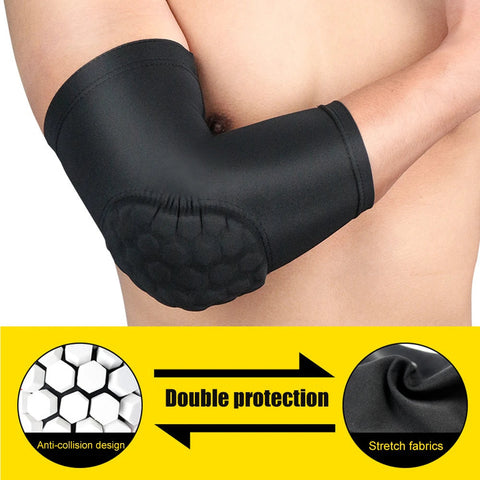 1 PC Sports Elbow Support Sleeve Honeycomb Paded Arm Joint Protector Breathbable Elbow Pads Cycling Running Basketball Arm Guard Zen fit plus