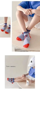 5 Pairs Spiderman Children Socks Anime Kids Boys Short Sock Kawaii Child Cartoon Baby Summer Spring Boat Socks Kids Gift 1-12Y - Zen Fit Plus