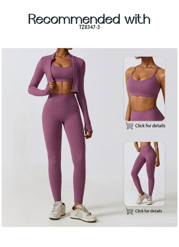 Hearuisavy Autumn Elasticity Yoga Jacket Outdoor Running Sports Jacket Female Gym Zipper Tight Fitting Jacket Women Sportswear - Zen Fit Plus