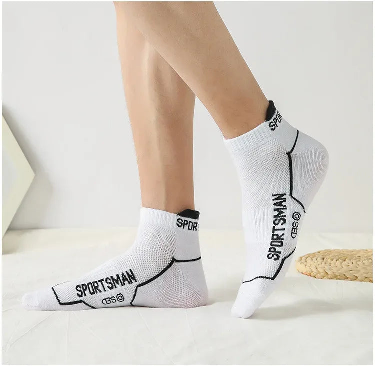 6 Pairs Socks Men's Short Socks Sweat Absorbent and Odorous Basketball Socks Running Sports Socks Breathable Mesh Men's Socks - Zen Fit Plus