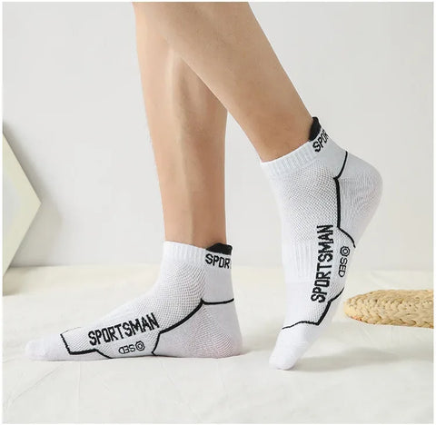 6 Pairs Socks Men's Short Socks Sweat Absorbent and Odorous Basketball Socks Running Sports Socks Breathable Mesh Men's Socks - Zen Fit Plus
