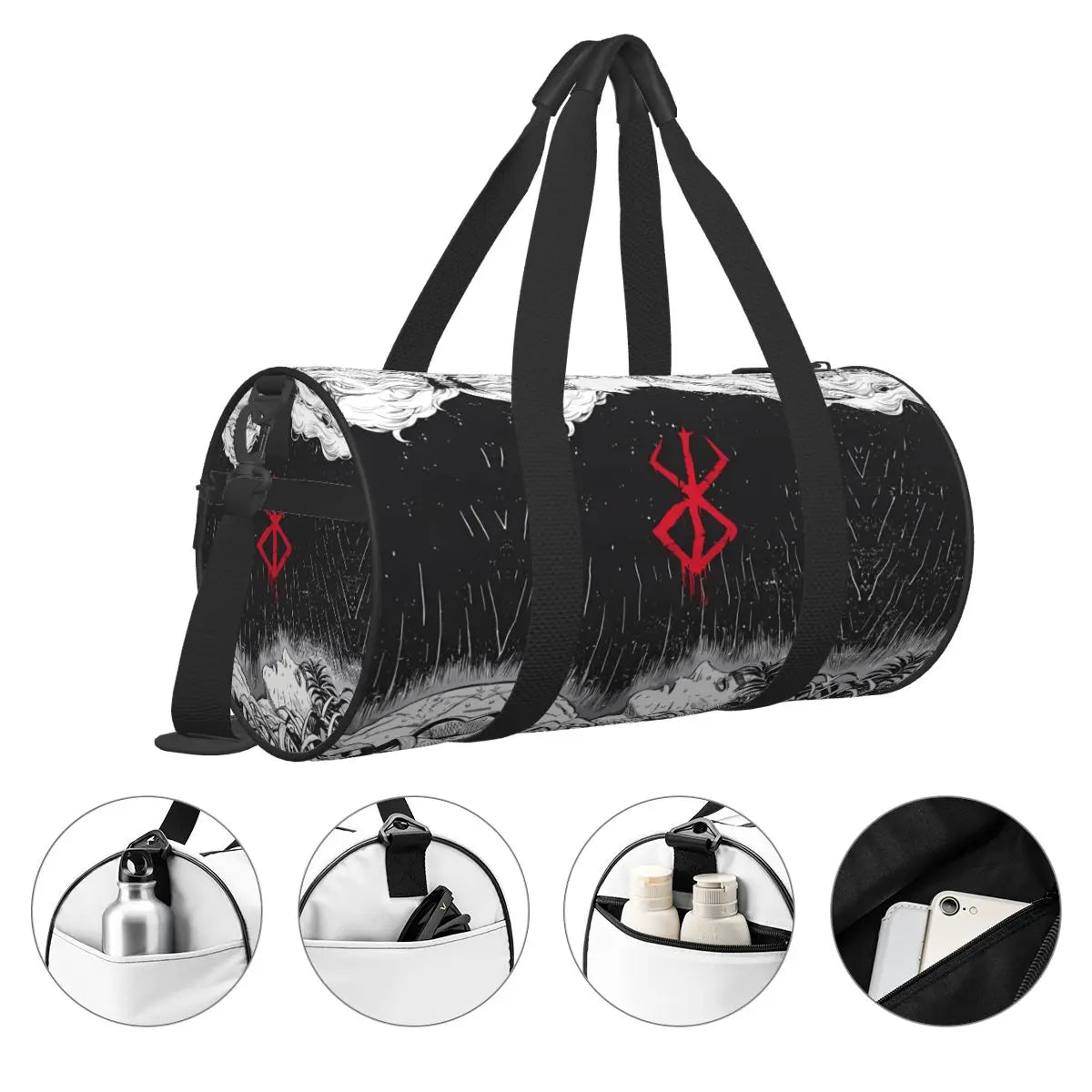 Japan Anime Bereserk Gym Bag Fashion Street Waterproof Sports Bags Large Capacity Travel Handbag Novelty Fitness Bag For Couple Zen fit plus