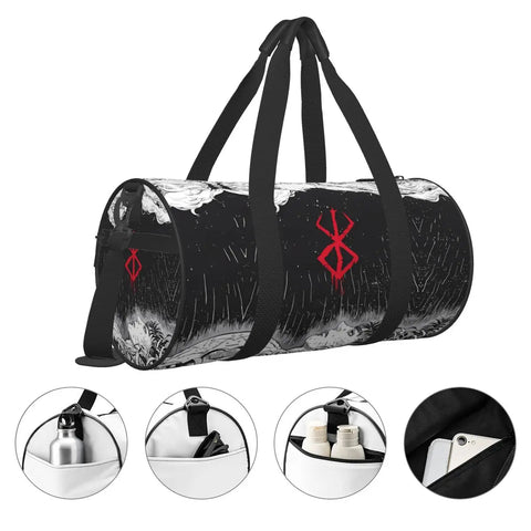 Japan Anime Bereserk Gym Bag Fashion Street Waterproof Sports Bags Large Capacity Travel Handbag Novelty Fitness Bag For Couple Zen fit plus