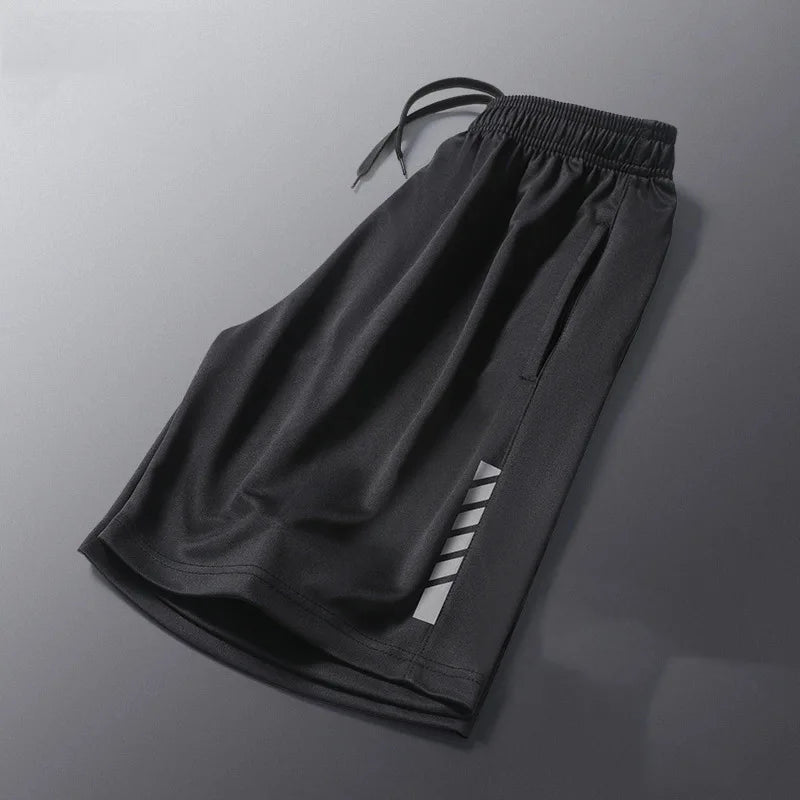 New Black Running Shorts Men Striped Printing Loose Basketball Sport Gym Breathable Shorts Fitness Training Workout Bottom Male Zen fit plus